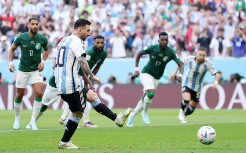 Messi en Argentina vs Arabia Saudita
