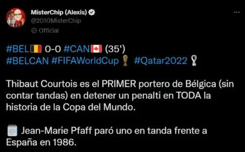 El dato de Míster Chip que enaltece la figura de Thibaut Courtois. (Captura).