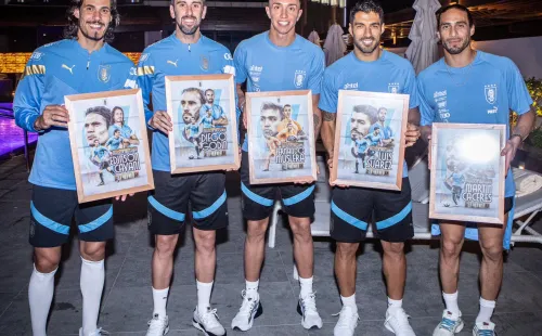 Los jugadores que suman su cuarto Mundial con la Celeste.