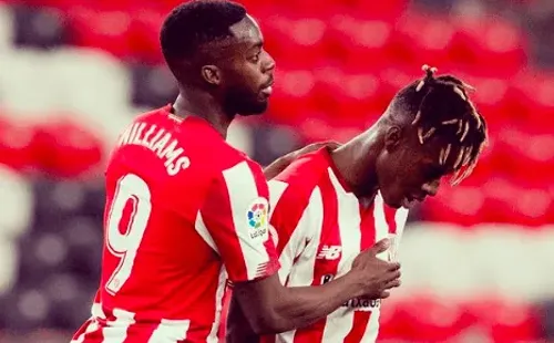 @Getty / Los hermanos Williams comparten la ofensiva en el Athletic, pero no podrán hacerlo en el Mundial de Qatar.