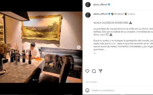 Alexis y su publicación en Instagram.