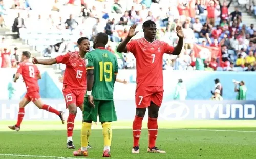 Embolo y el primer tanto de Suiza en el Mundial de Qatar. Foto: Getty.