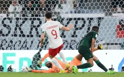Lewandowski anota su primer gol en un Mundial: fue en la victoria de Polonia ante Arabia Saudita. (Getty Images).