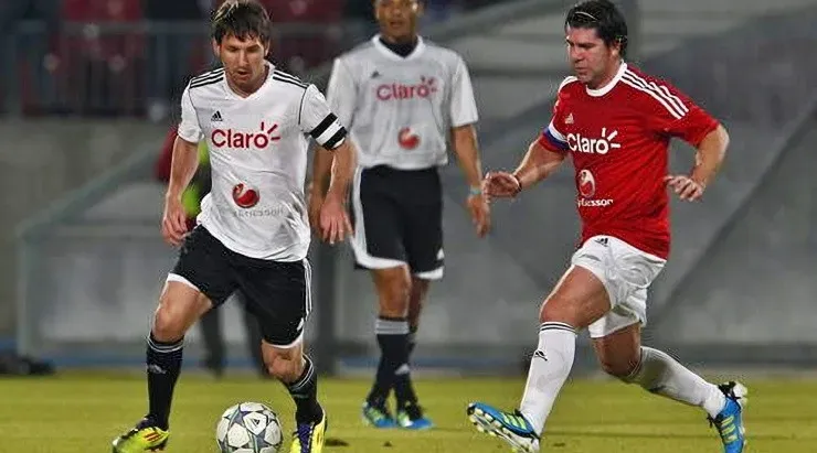Lionel Messi visitó Chile para asistir a la despedida de Marcelo Salas del fútbol activo. Crédito: Getty Images