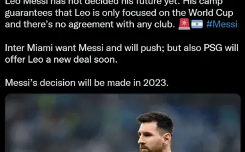 Fabrizio Romano y la información que maneja sobre el futuro de Lionel Messi. (Captura Twitter).