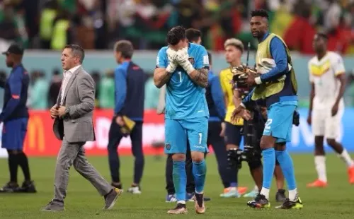 Hernán Galíndez quedó así luego de la derrota ante Senegal que sacó a Ecuador del Mundial. (Getty Images 2022).