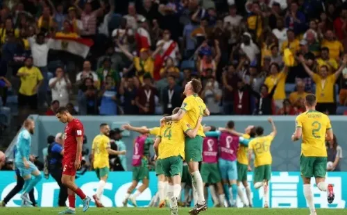 Australia celebra su clasificación a los octavos de final (Getty)