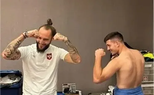 El posteo de Jovic en su Instagram para descartar el lío de faldas. | Foto: Captura.