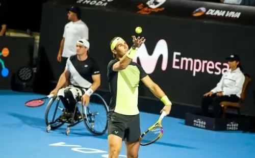 Rafa Nadal sigue con sus exhibiciones por Latinoamérica. | Foto: Guille Salazar