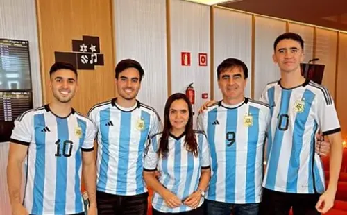 Quinteros y su familia en Qatar 2022