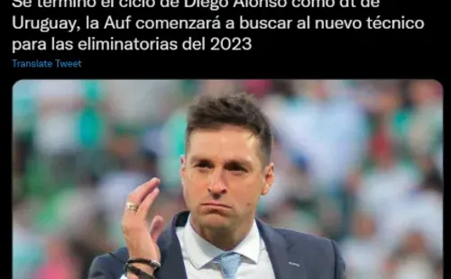 Diego Jokas y la información del término de ciclo de Diego Alonso en la selección de Uruguay. (Captura).