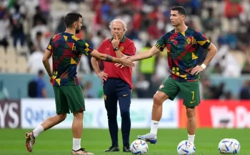 Bruno sacó el escudo para defender a Cristiano. | Foto: Getty