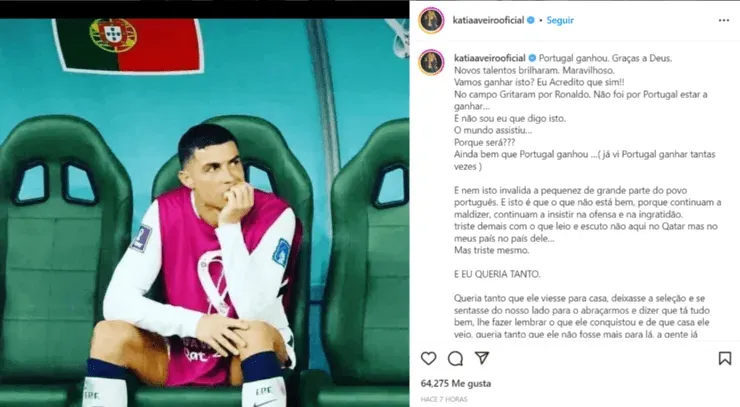 Hermana de Cristiano Ronaldo le pide que deje Portugal