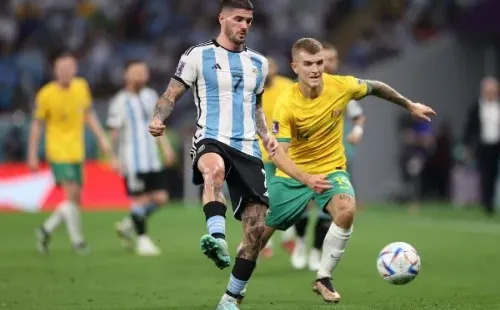 Rodrigo de Paul ha sido parte importante de la columbra vertebral de Argentina en Qatar 2022. | Foto: Getty Images.