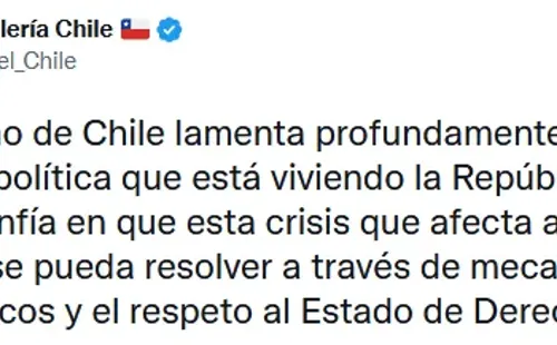 Twitter: Cancillería Chile