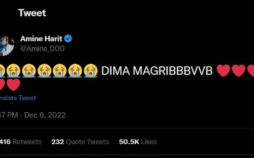 La felicidad de Amine Harit en emojis. (Captura Twitter).