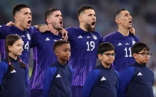 Rodrigo De Paul y Ángel Di María son dudas para esta tarde ante Países Bajos. | Foto: Getty Images.
