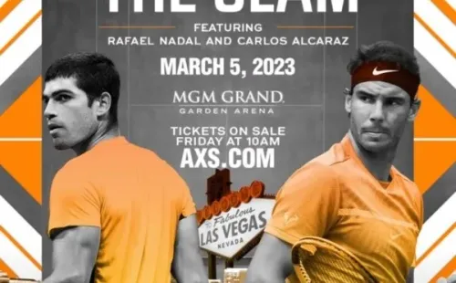 The Slam: Alcaraz vs Nadal en marzo de 2023. | Foto: Getty