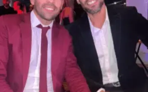 Ramón Fernández y Jorge Valdivia en el matrimonio de Matías Zaldivia y Rosario Molina. (Captura Instagram).