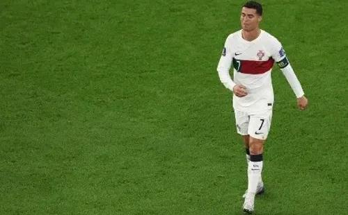 Cristiano Ronaldo llora por la eliminación de Portugal a manos de Marruecos. (Getty Images 2022).