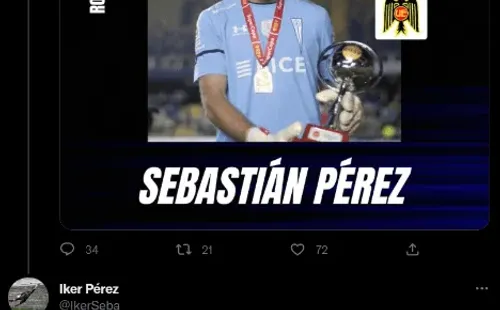 La respuesta de Sebastián Pérez en Twitter. (Captura).