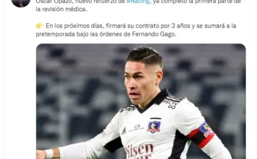 En Racing tienen todo encaminado para el Torta.