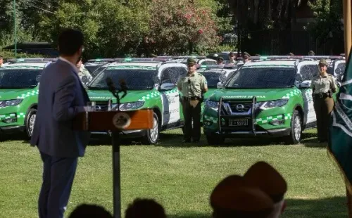 Presidente Boric hizo entrega de 86 nuevos vehículos de Carabineros a La Florida