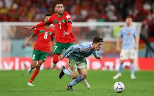 Hakim Ziyech ha sido una de las buenas figuras de Marruecos en este Mundial de Qatar 2022. | Foto: Getty Images.