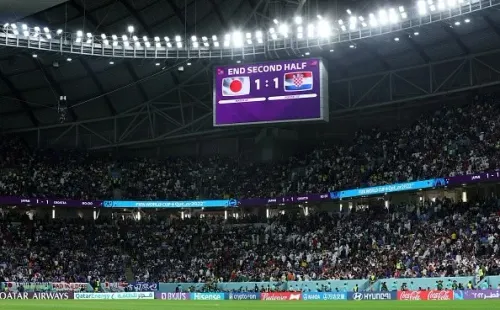 Marcador de Japón vs Croacia en octavos de final.