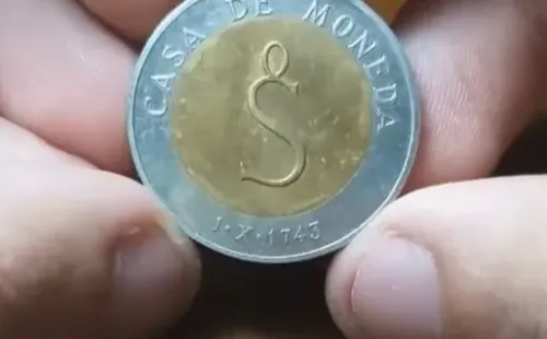 Moneda 500 pesos extraña. (Tik Tok Ignacio Villalón)