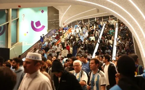 Se espera que mañana al Estadio de Lusail lleguen 50 mil hinchas argentinos. | Foto: Getty Images.