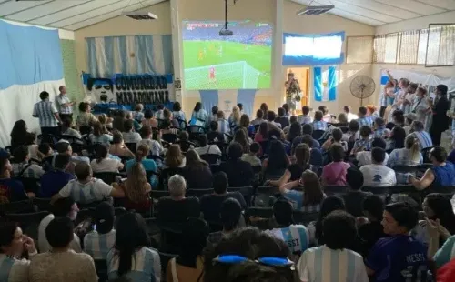 Así se vivió el partido de cuartos de final de Argentina.