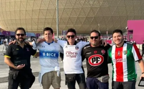 Hinchas de Colo Colo, Universidad Católica, Ñublense y Palestino dicen presente en la final del Mundial de Qatar 2022. | Foto: Futbolsites