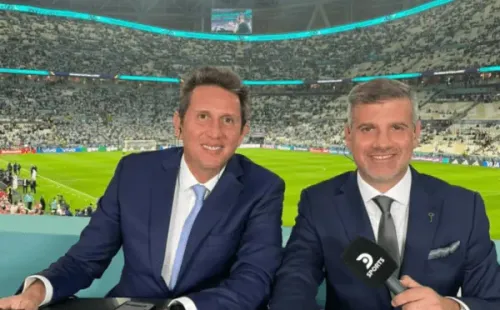 Juan Pablo Varsky y Gustavo Kuffner, la pareja de DSports para los partidos de Argentina. (Captura).