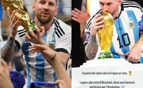 US Recanatese felicitó a Messi en redes sociales. | Foto: Getty/Instagram