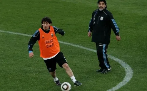 Ahora Messi y Maradona son ganadores de una Copa del Mundo. | Foto: Getty Images.
