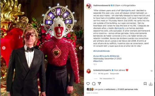 Di Mondo hace oficial su quiebre con tierno mensaje.(Foto: Instagram)