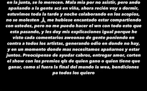La noble razón por la que Pailita no fue a los Premios LaJunta 2022. (Foto: Instagram)