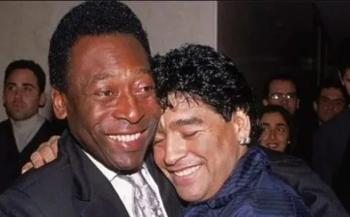 El cariño nunca se fue entre Maradona y Pelé. | Foto: Archivo.