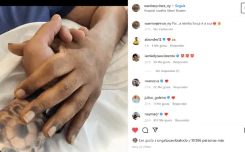 La imagen que compartió Edinho, el hijo de Pelé.