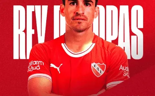 Así anunció Independiente de Avellaneda la contratación de Damián Pérez. (Captura).