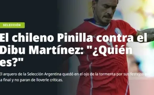 Pinilla es portada de Olé en medio de la polémica de Dibu Martínez.