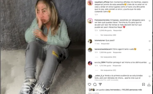 Naya Fácil entra en pánico por orden de detención.(Foto: Instagram)