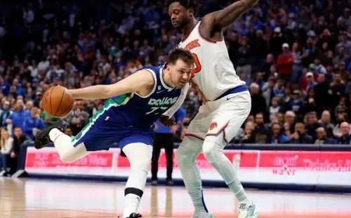 Doncic la rompió en el partido entre los Mavericks y los Knicks. | Foto: Getty