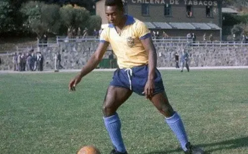 Pelé entrenando en el Mundial de Chile 1962