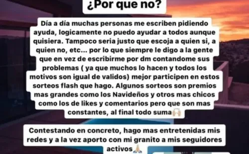 La verdadera razón sobre por qué Nano Calderón regala dinero.(Foto: Instagram)