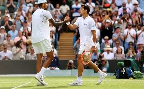 Garin y Kyrgios jugaron por los cuartos de final de Wimbledon, y el chileno podría haber llegado a la final en caso de avanzar. | Foto: Getty