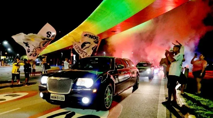 El camino entre Sao Paulo y Santos se iluminó con los colores de la Verdeamarela. Getty Images