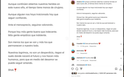 Shakira abre el 2023 con salvaje indirecta para Piqué.(Foto: Instagram)