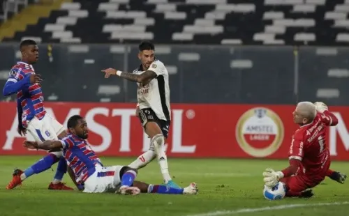 Lucero enfrentado a Fortaleza en la Copa Libertadores 2022 (Agencia Uno)